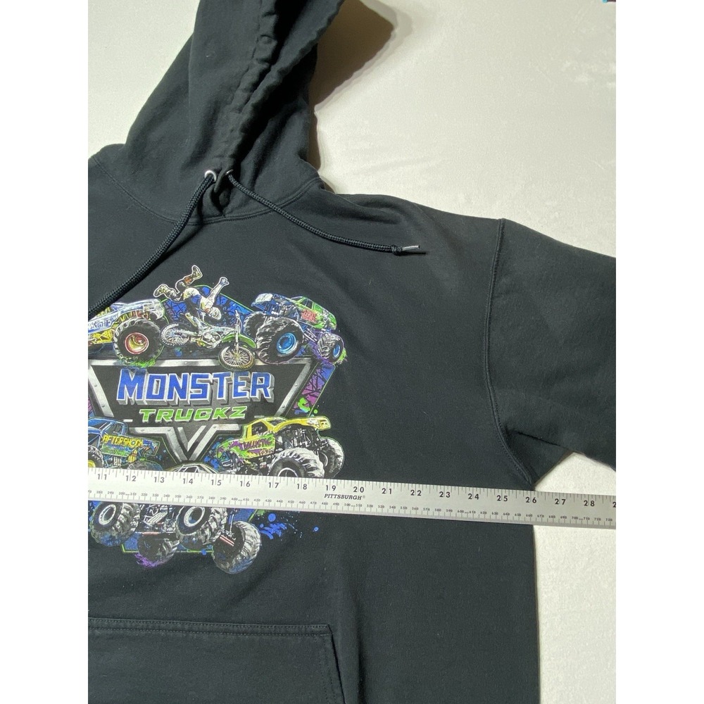 Monster Truckz Hoodie Men's 2XL Black Graphic Monster Truck Pullover - Picture 4 of 7